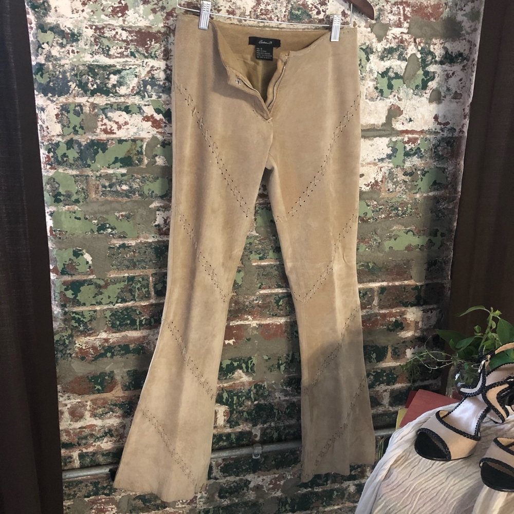 Arden B Leather Pants - Camel, Bootcut